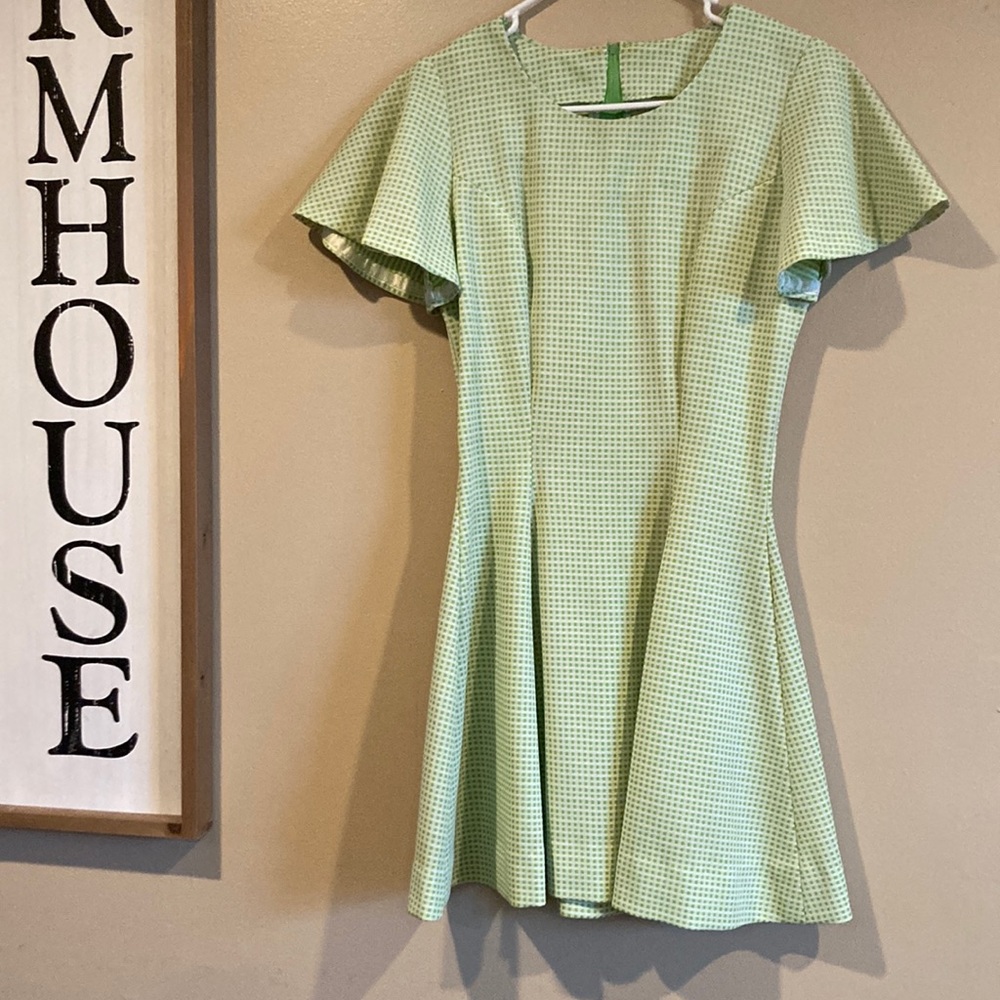 Vintage Handmade Checkered Flare Dress